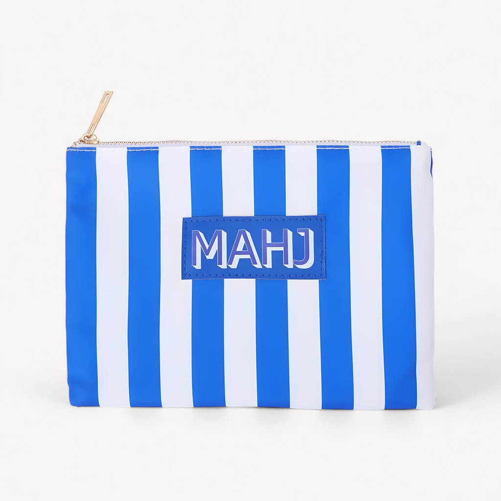 New Print Portable Nylon Mahjong Card Storage Bag Zipper Closure Candy Waterproof Chips Pouch Mahjong Tile Cards Accessory Bag (mahjong card bag)