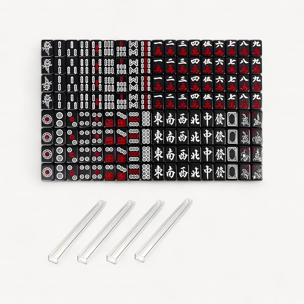 Small Mahjong Set Portable Mahjong Board Games For Adults Traditional Chinese Mahjong Tiles Outdoor Dormitory Travel Game (outdoor mahjong set)