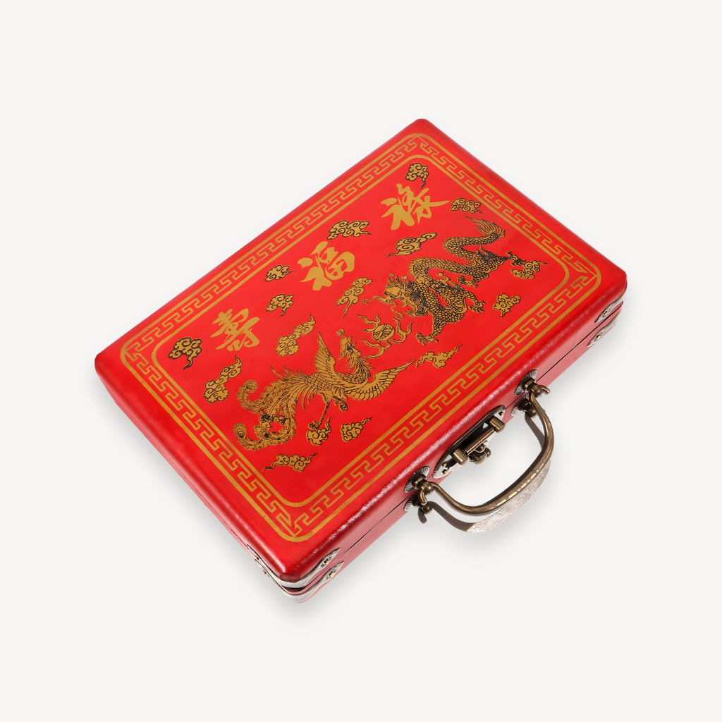 Wooden Mahjong Case, Empty, Rectangular