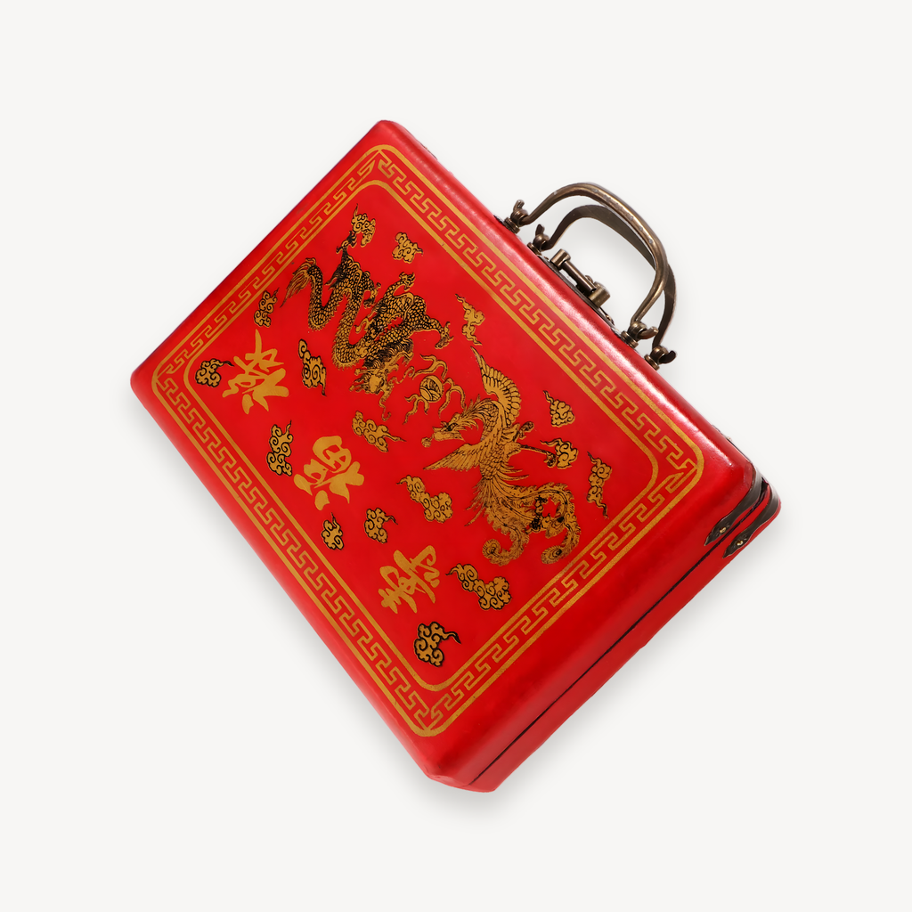 Wooden Mahjong Case, Empty, Rectangular