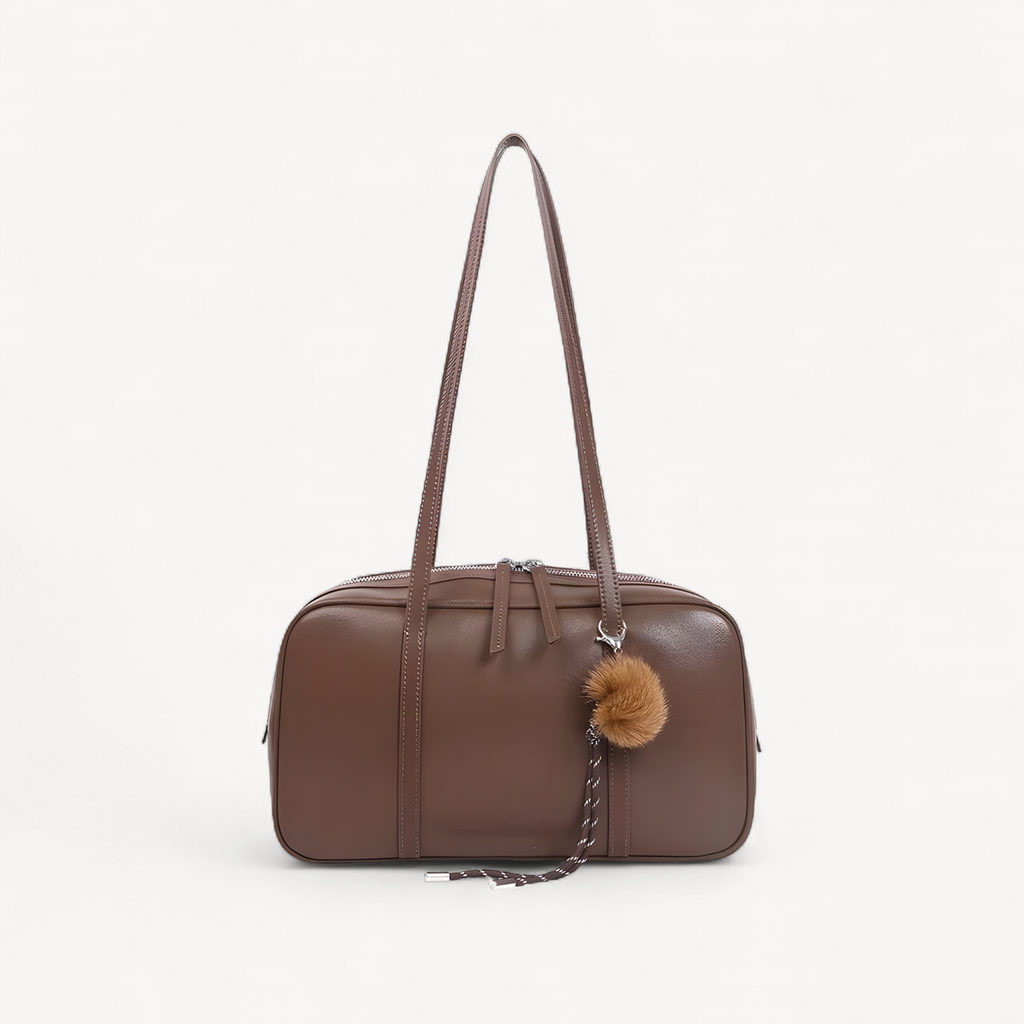 Women's Cow Genuine Leather Shoulder Bags Ladies Fashion Designer Luxury Handbags Female Retro Commute Boston Cowhide Handbag (mahjong canvas tote)