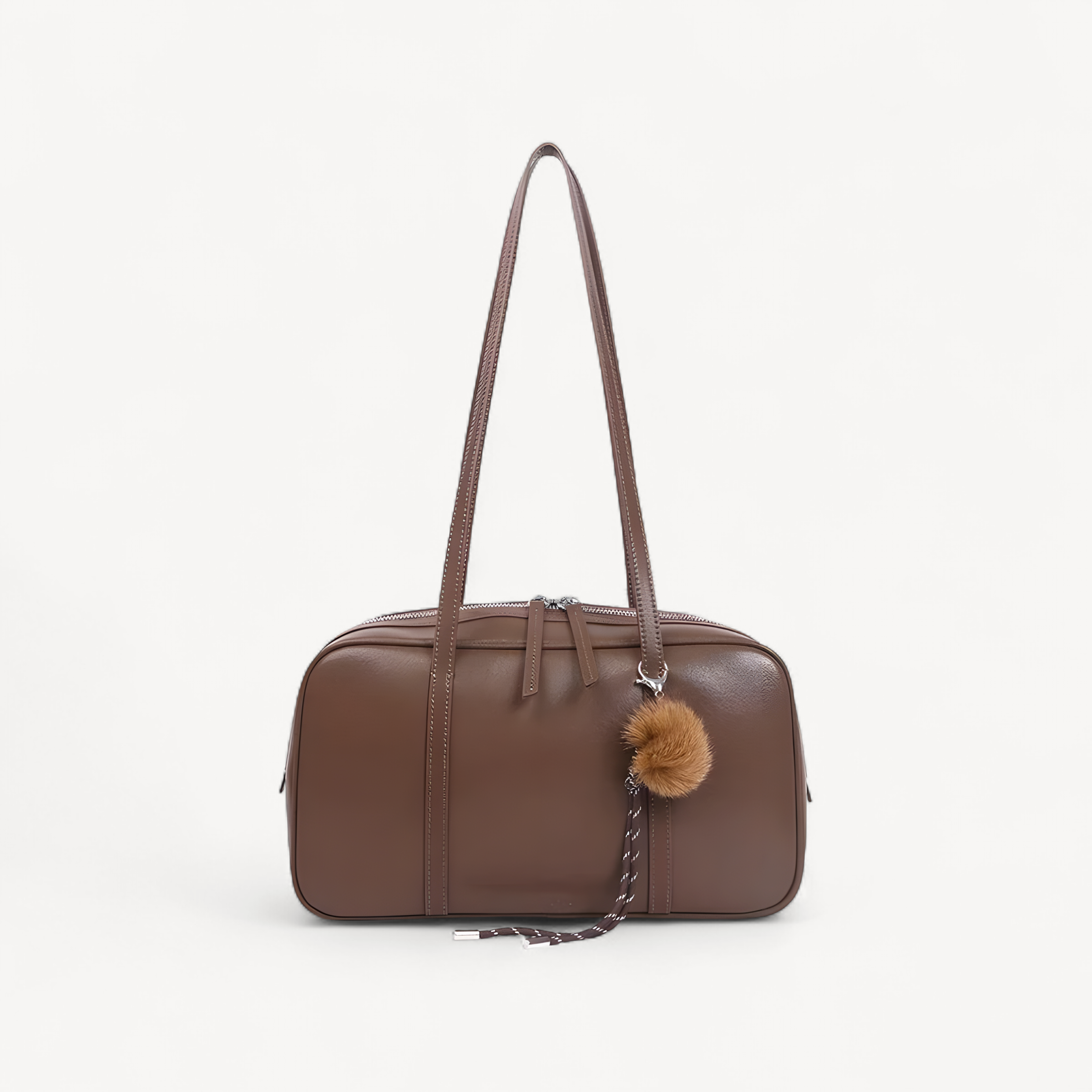 Women's Cow Genuine Leather Shoulder Bags Ladies Fashion Designer Luxury Handbags Female Retro Commute Boston Cowhide Handbag (mahjong canvas tote)