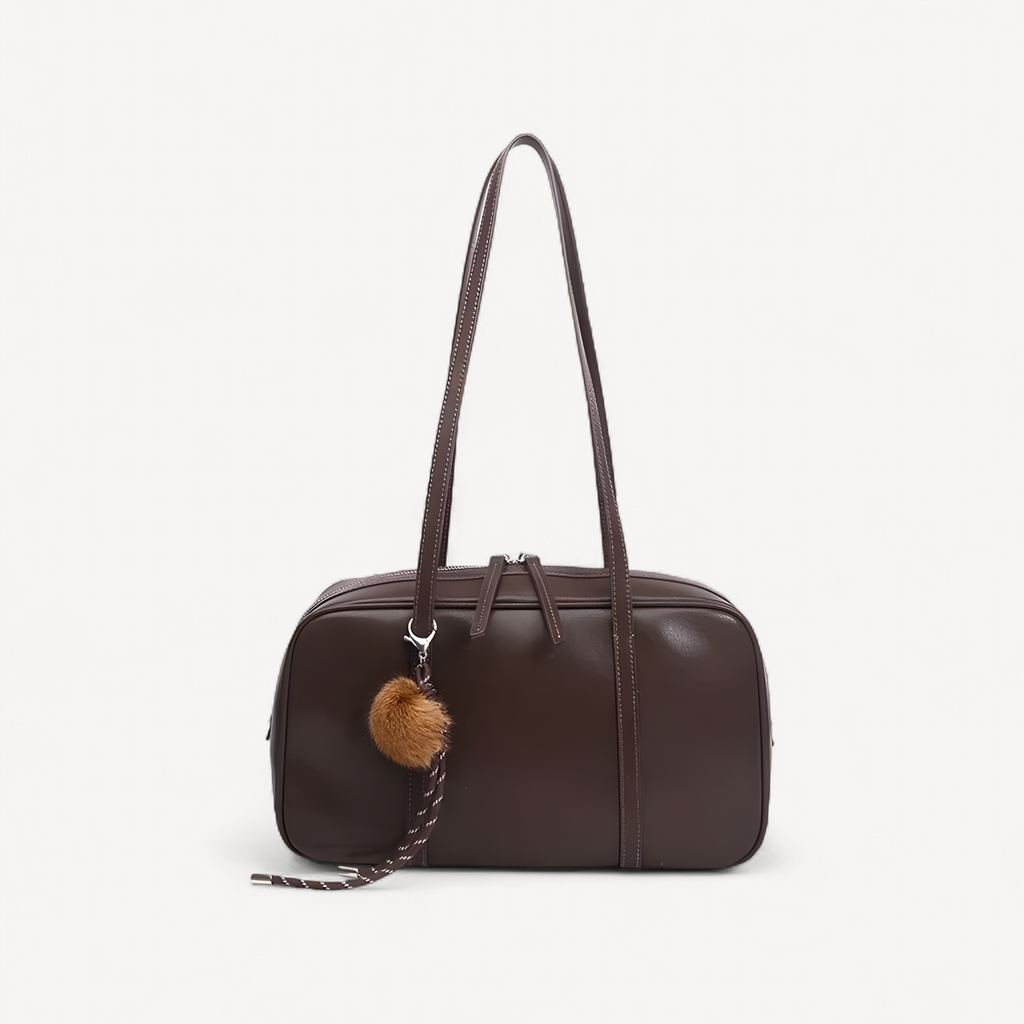 Women's Cow Genuine Leather Shoulder Bags Ladies Fashion Designer Luxury Handbags Female Retro Commute Boston Cowhide Handbag (mahjong canvas tote)