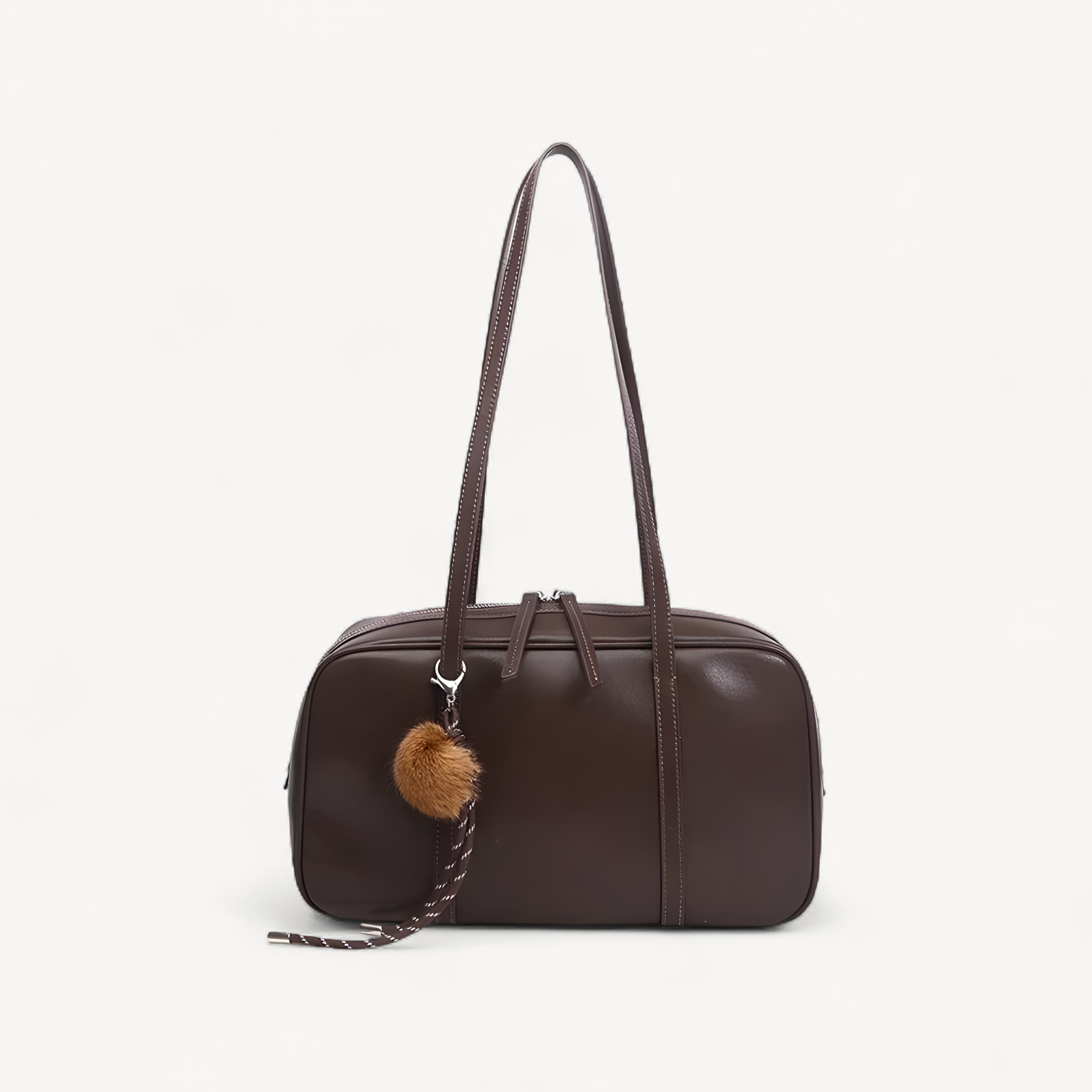 Women's Cow Genuine Leather Shoulder Bags Ladies Fashion Designer Luxury Handbags Female Retro Commute Boston Cowhide Handbag (mahjong canvas tote)