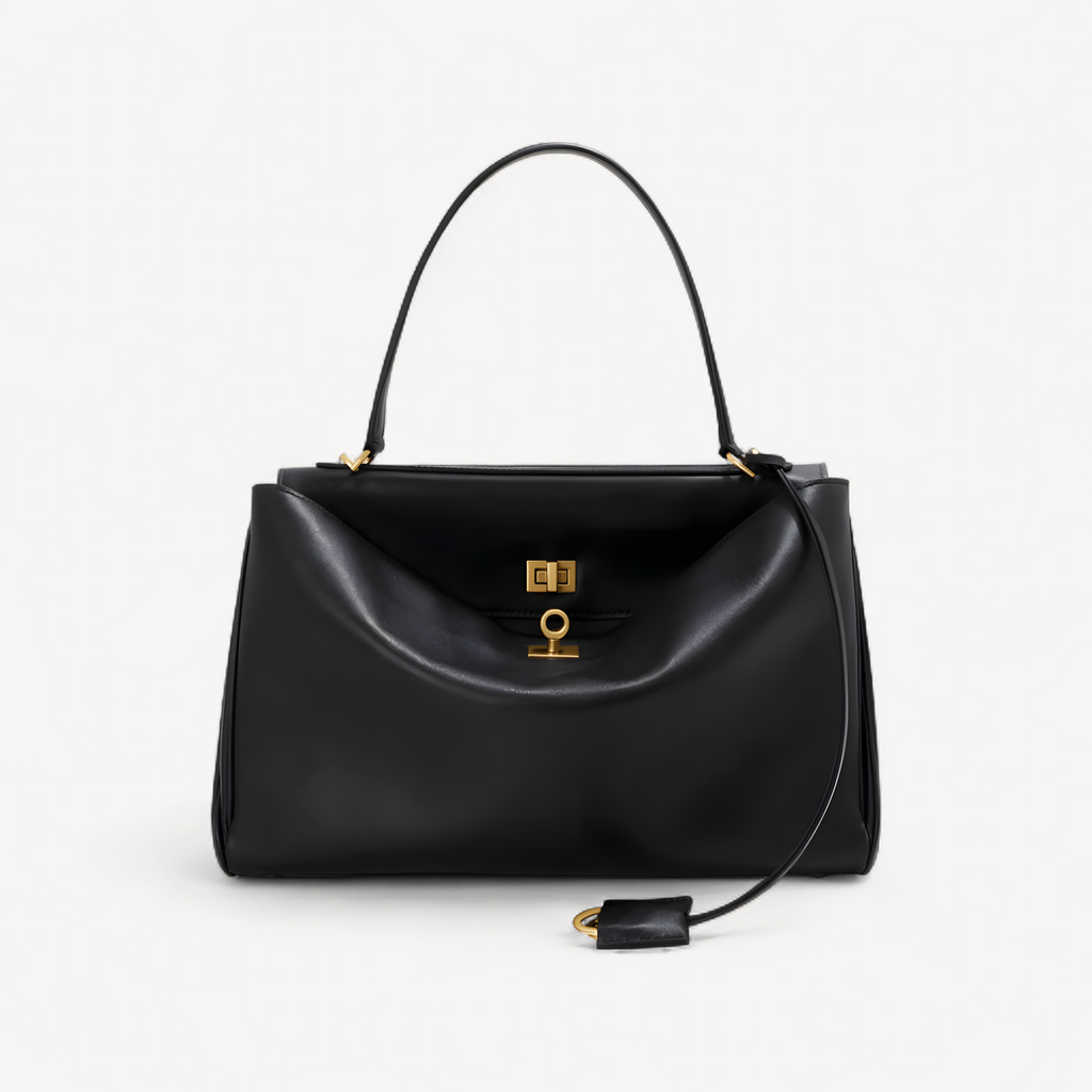 Mahjong Leather Handbag, Two Sizes, Cowhide