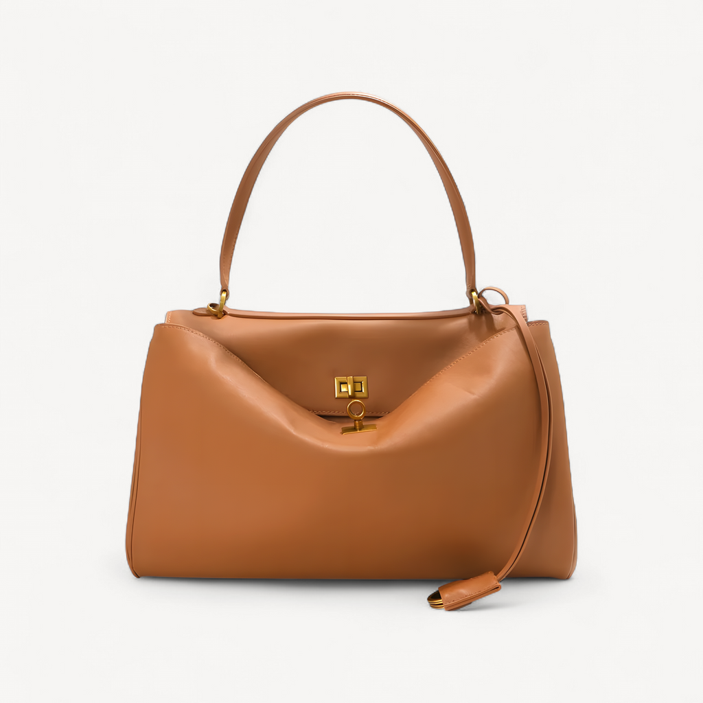 Mahjong Leather Handbag, Two Sizes, Cowhide