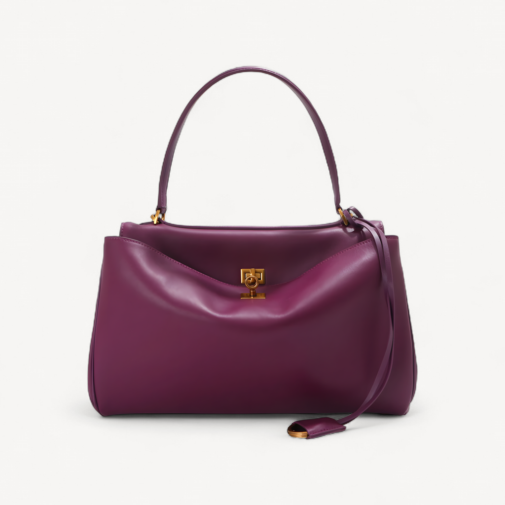 Mahjong Leather Handbag, Two Sizes, Cowhide
